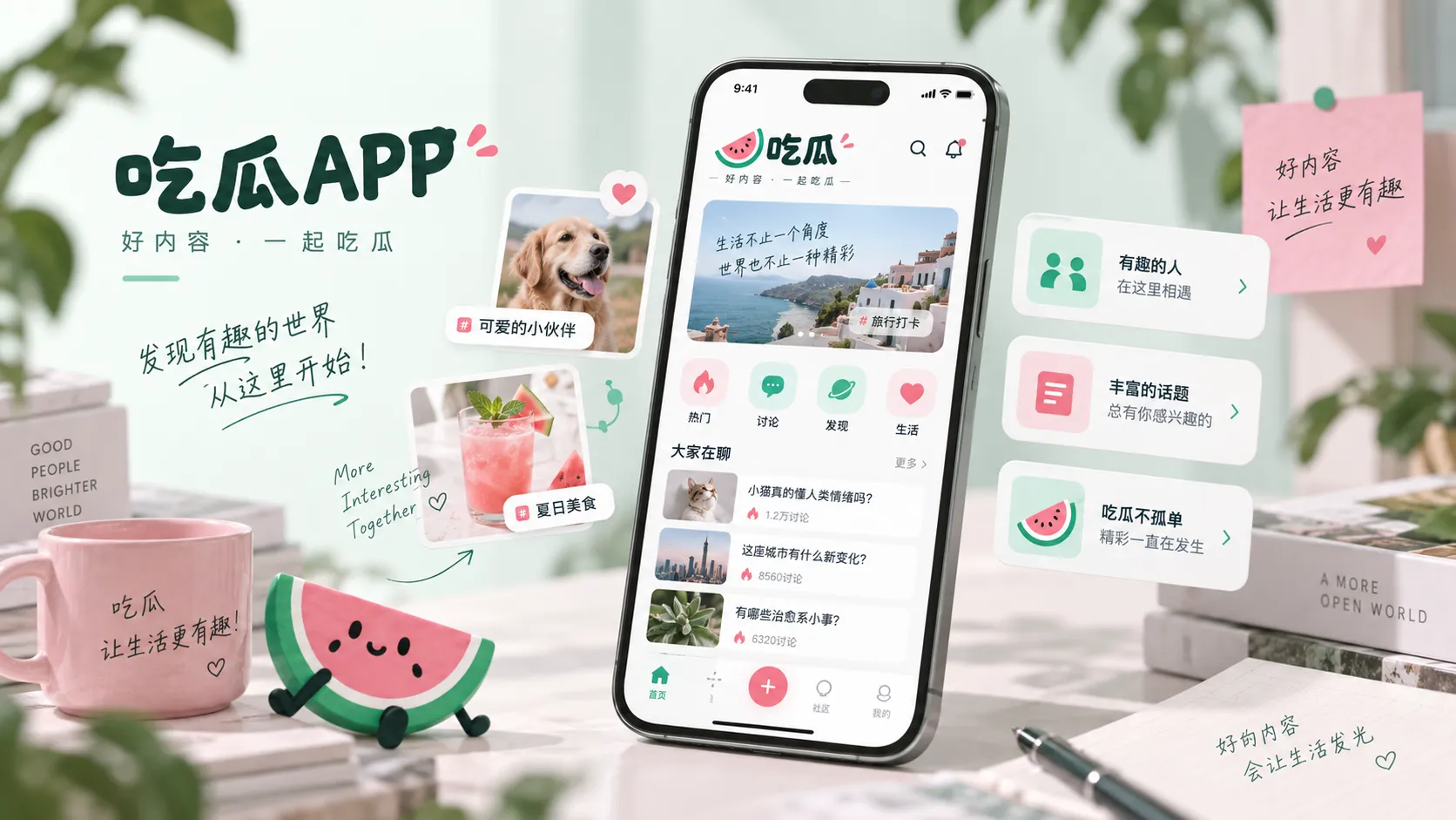 吃瓜网移动端浏览界面示意